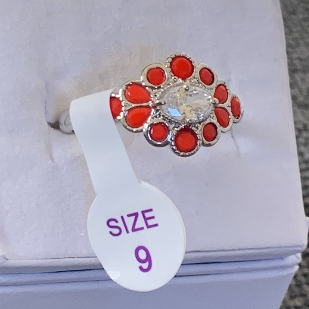 Bomb Party Red Magnesite on rhodium plating